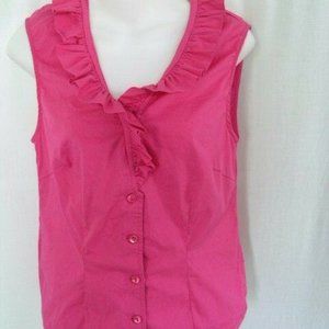 3 Sisters Sleeveless Tank Shirt Pink Top Size S
